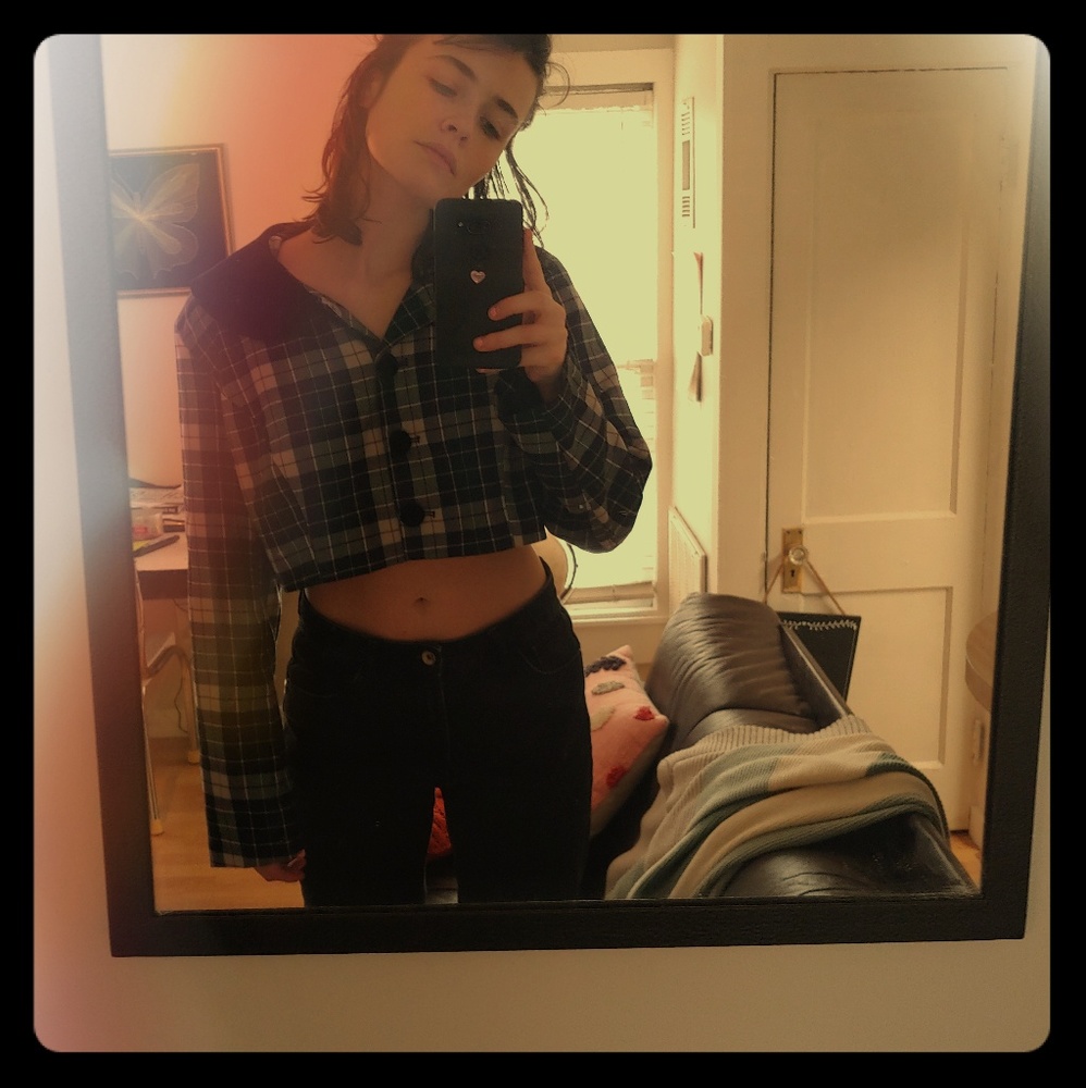 Mod plaid crop